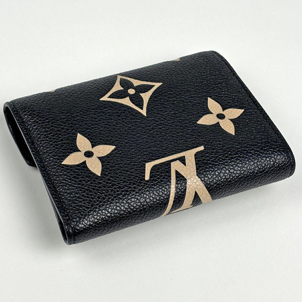 Louis Vuitton Tri Monogram Victorine Portefeuille fold Wallet Bicolor Brown